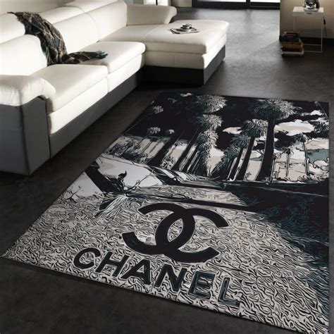 chanel bathroom rug|chanel rugs for living room.